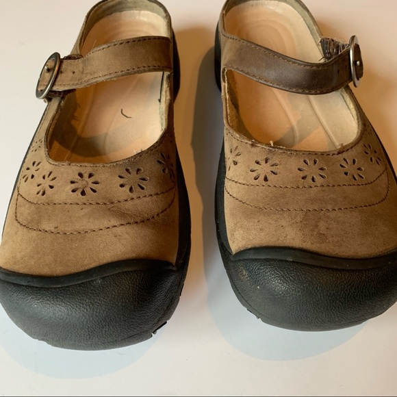Keen Shoes Keen Calistoga Womens Floral Cutout Leather Mary Jane
